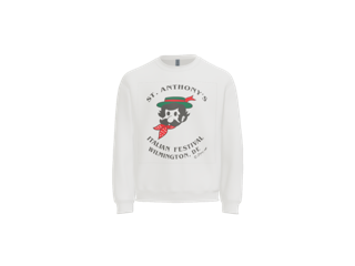 Italian Festival White Crewneck Sweatshirt (Adult Only) - 2026
